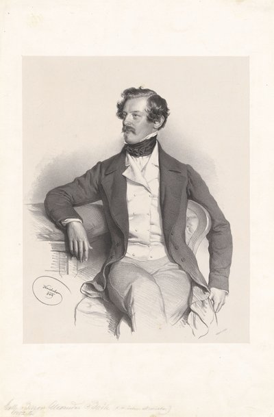 Alexander baron von Bach (1813-1893), prawnik, polityk autorstwa Josef Kriehuber