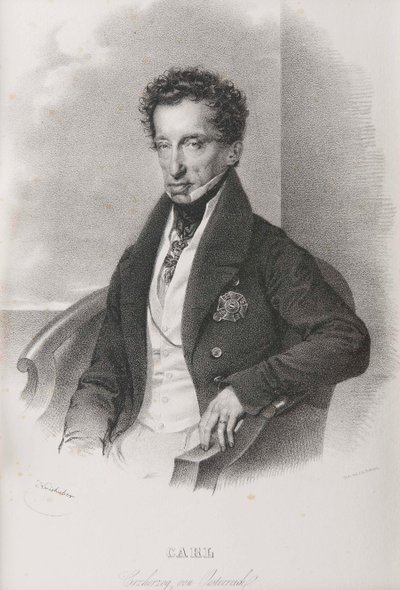 Arcyksiążę Karol Austrii 1771-1847, książę cieszyński. autorstwa Josef Kriehuber