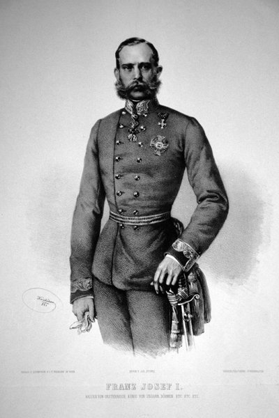 Franz Josef I. 1861 Litho autorstwa Josef Kriehuber