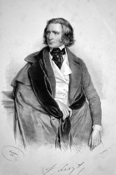 Franz Liszt 1846 autorstwa Josef Kriehuber