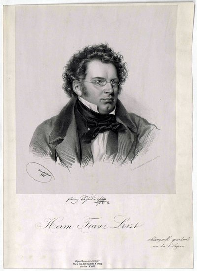 Franz Schubert Litho autorstwa Josef Kriehuber