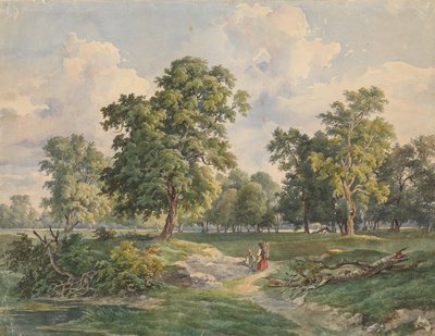 Wielki krajobraz parkowy, Laxenburg autorstwa Josef Kriehuber