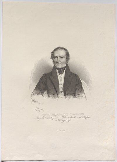 Karl Friedrich Burdach; królewski pruski radca dworu i medycyny oraz profesor w Królewcu autorstwa Josef Kriehuber