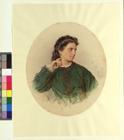 Karoline (?) Jagemann, siostra malarza Ferdinanda Jagemanna. autorstwa Josef Kriehuber