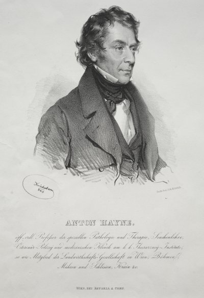 Portret dr Antona Hayne autorstwa Josef Kriehuber