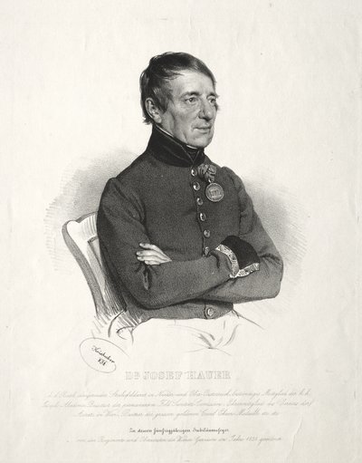 Portret dr. Józef Hauer autorstwa Josef Kriehuber