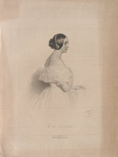 Portret śpiewaczki operowej Marietty Brambilla 1807-1875, 1839. autorstwa Josef Kriehuber