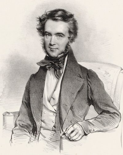 Portret skrzypka i kompozytora Karola Lipiskiego 1790-1861 , 1837. autorstwa Josef Kriehuber