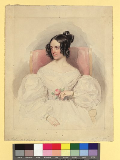Therese Peche (1806–1882), aktorka teatru Burgtheater autorstwa Josef Kriehuber