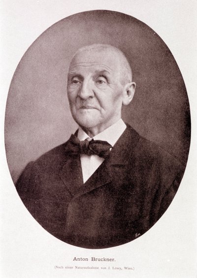 Austriacki kompozytor i organista Anton Bruckner (1824 - 1896). autorstwa Josef Löwy