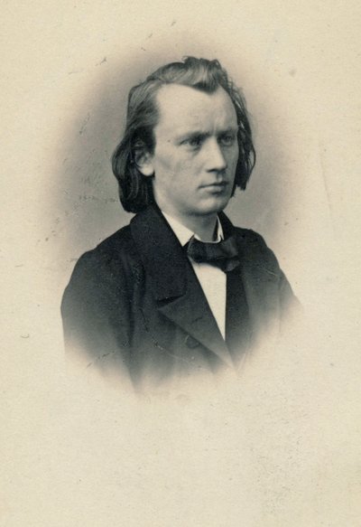 Portret kompozytora Johannesa Brahmsa 1833-1897, ok. 1863. autorstwa Josef Löwy