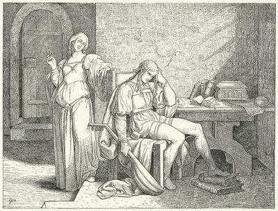 Enzio Sardynii, nieślubny syn cesarza Fryderyka II, w niewoli Guelph Longobardów autorstwa Josef Mathias (after) Trenkwald