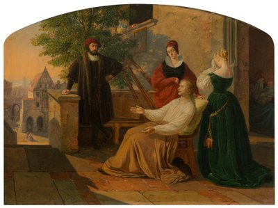 Ostatnie chwile Lucasa van Leydena, 1843 autorstwa Josef Mánes