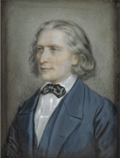 Portret Franciszka Liszta 1811-1886, 1856 autorstwa Josef Nikolaus Kriehuber