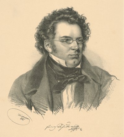 Portret Franza Schuberta 1797-1828, 1846. autorstwa Josef Nikolaus Kriehuber
