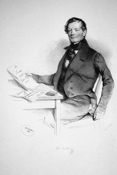 Portret kompozytora Antona Diabellego 1781-1858, 1841 autorstwa Josef Nikolaus Kriehuber