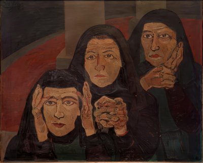 Trzy opłakujące kobiety (opłakujące kobiety) autorstwa Josef Scharl
