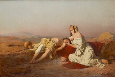 Hagar i Ismael na pustyni autorstwa Josef Straka