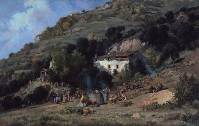 Kataloński festiwal folklorystyczny „aplec” autorstwa Josep Berga Boix