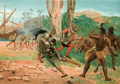 Śmierć Magellana na Filipinach autorstwa Josep or Jose Planella Coromina