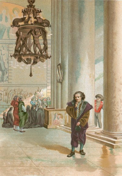 Galileusz w katedrze w Pizie autorstwa Josep or Jose Planella Coromina