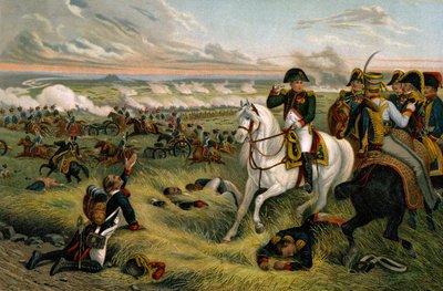 Historia. Francja. Cesarstwo Francuskie Ist. Napoleon Ist w bitwie pod Wagram autorstwa Joseph Louis Hippolyte (after) Bellange
