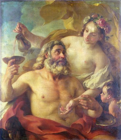 Jowisz, Hebe i Kupidyn autorstwa Joseph-Marie the Elder Vien