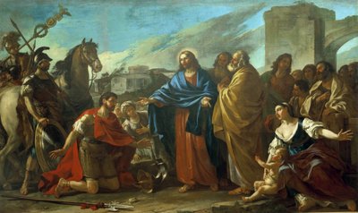 Cuda Chrystusa: „”centurion u stóp Chrystusa” autorstwa Joseph Marie, the Elder Vien