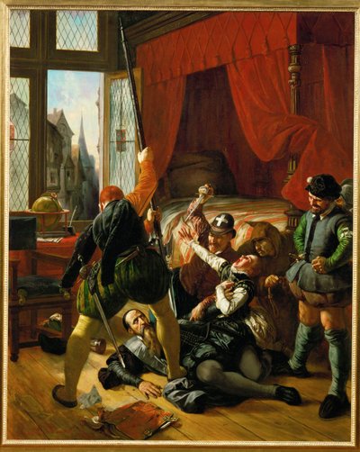 Scena z nocy św. Bartłomieja (obraz na płótnie) autorstwa Joseph Nicolas Robert Fleury
