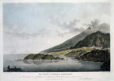 Widok Morne Soufrire na wyspie St. Vincent, wyryty i pub. autorstwa Francisa Jukesa (1747-1812) autorstwa Joseph (after) Billinghurst