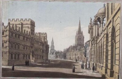 Widok High Street w Oksfordzie, rycina J. C. Stadlera (fl.1780-1812), wydana 1793 (rycina) autorstwa Joseph (after) Farington