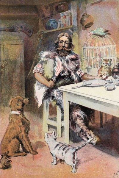 Robinson Crusoe: Jestem jak król (kolor lito) autorstwa Joseph (after) Finnemore