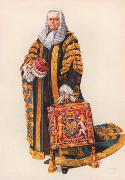 Lord Kanclerz w szatach koronacyjnych (kolor lito) autorstwa Joseph (after) Finnemore