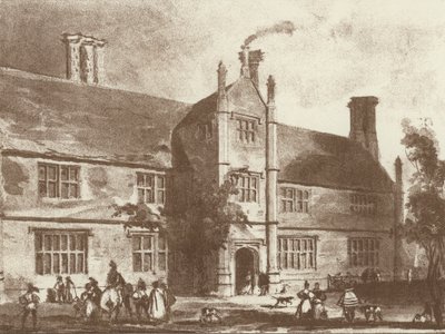 Thorpland Hall, Norfolk (lito) autorstwa Joseph (after) Nash