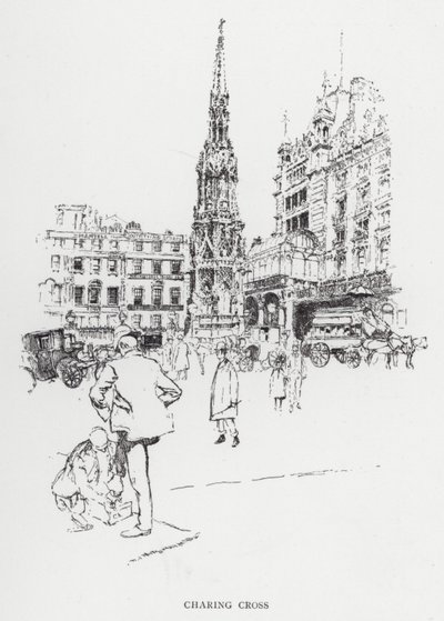 Charing Cross (lito) autorstwa Joseph (after) Pennell