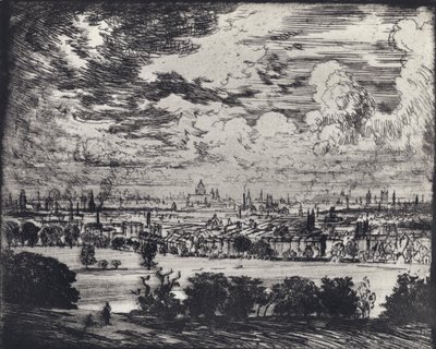 Londyn, nad Hampstead (lito) autorstwa Joseph (after) Pennell