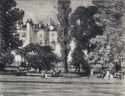 Park Lane, od parku (lito) autorstwa Joseph (after) Pennell
