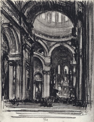Św. Pawła, Nawa (lito) autorstwa Joseph (after) Pennell