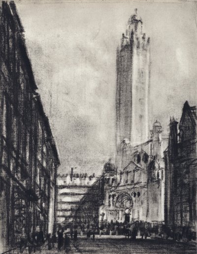 Katedra, Westminster (lito) autorstwa Joseph (after) Pennell