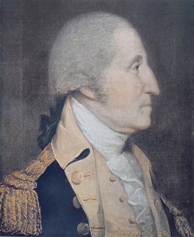 Jerzy Waszyngton (1732-99) (litografia kolorowa) autorstwa Joseph (after) Wright