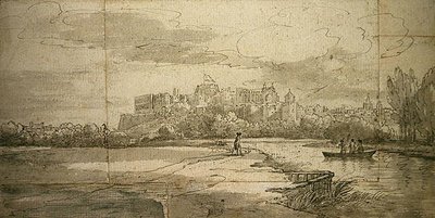 Zamek Windsor (pióro, tusz i wash na papierze) autorstwa Joseph (attr. to) Farington