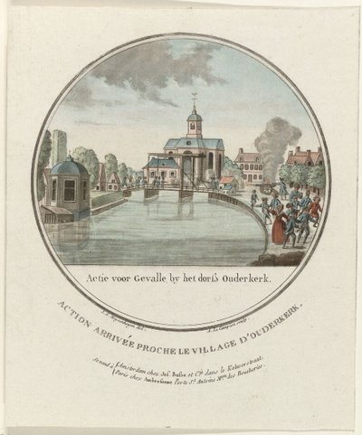 Atak na Ouderkerk aan de Amstel, 1787 Akcja dla Gevalle przez dorß Ouderkerk / Action arrivée proche le village d
