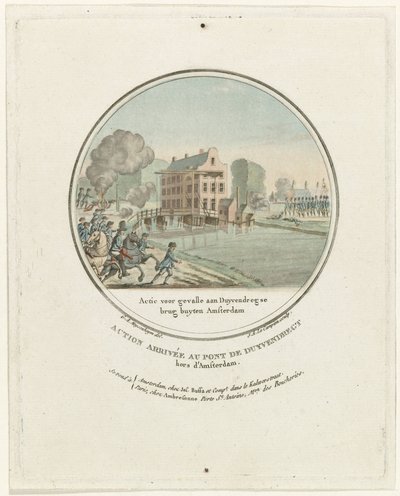 Atak na most Duivendrecht, 1787 Action for Gevalle aan Duyvendregse brug buyten Amsterdam / Action arrivée au pont de Duyvendregt hors d