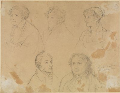 Pięć portretów autorstwa Joseph Anton Koch