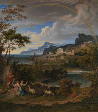 Heroiczny krajobraz z tęczą, 1824. autorstwa Joseph Anton Koch