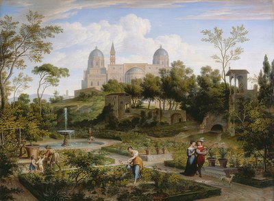 Santa Maria Maggiore w Rzymie Um 1808 autorstwa Joseph Anton Koch