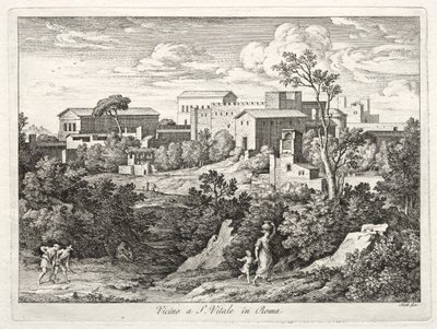 Widok na San Vitale, Rzym autorstwa Joseph Anton Koch