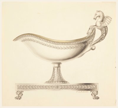 Rysunek, Elewacja łodzi z sosem, 1790-1825 autorstwa Joseph Anton Seethaler Ii