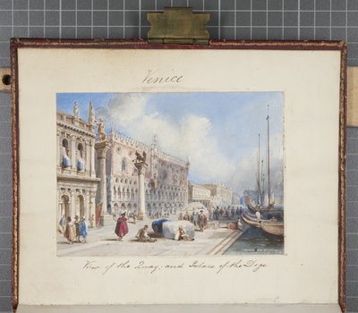 Wenecja, wklejona do Thomas Moodys Journal z wycieczki po Szwajcarii i Włoszech, 1822 (wc na papierze) autorstwa Joseph Axe Sleap