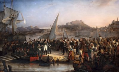 Napoleon opuszcza wyspę Elbę 26 lutego 1815 r. autorstwa Joseph Beaume